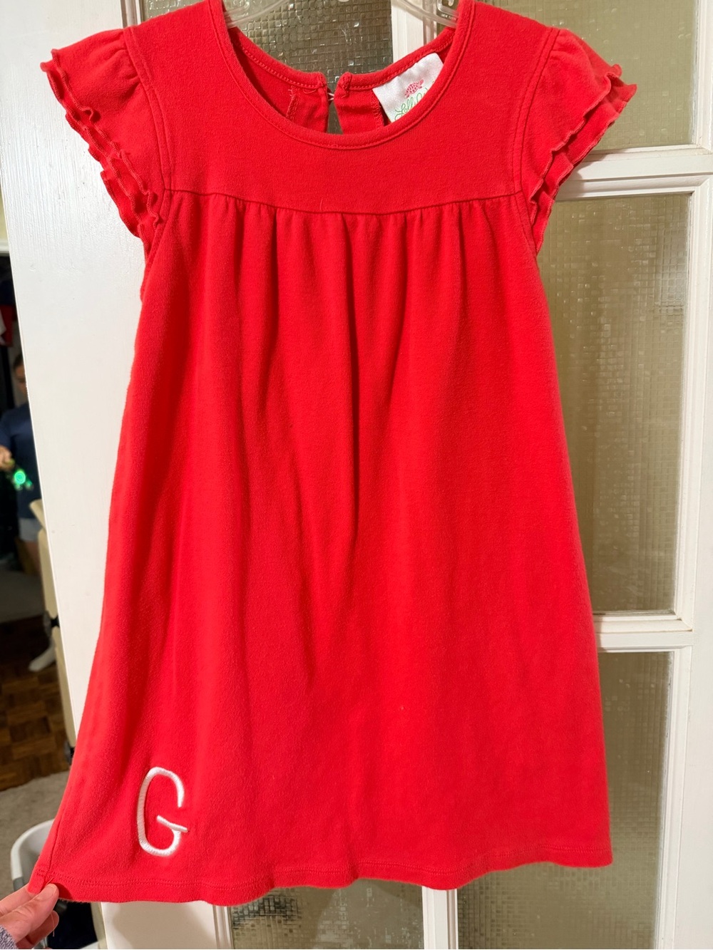 Lolly Wolly Doodle Coral-Melon Girls Tee with Logo Tag